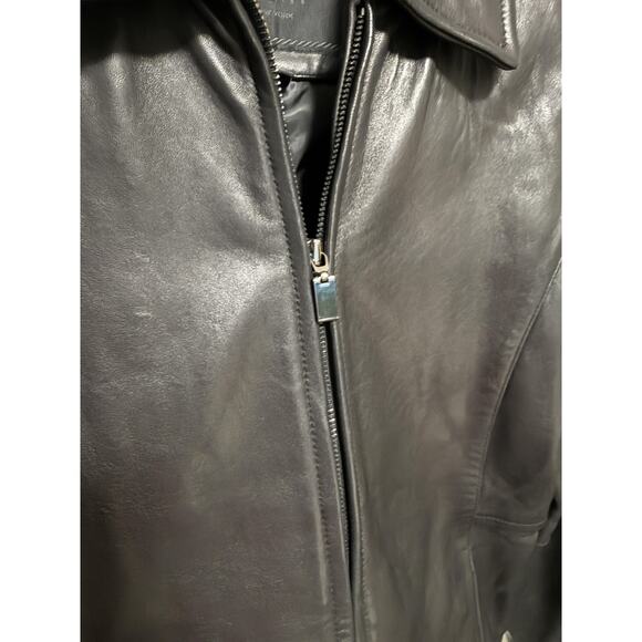 Avanti New York Leather Jacket Womens Small Black Zip Front Genuine Moto Style - Picture 3 of 15